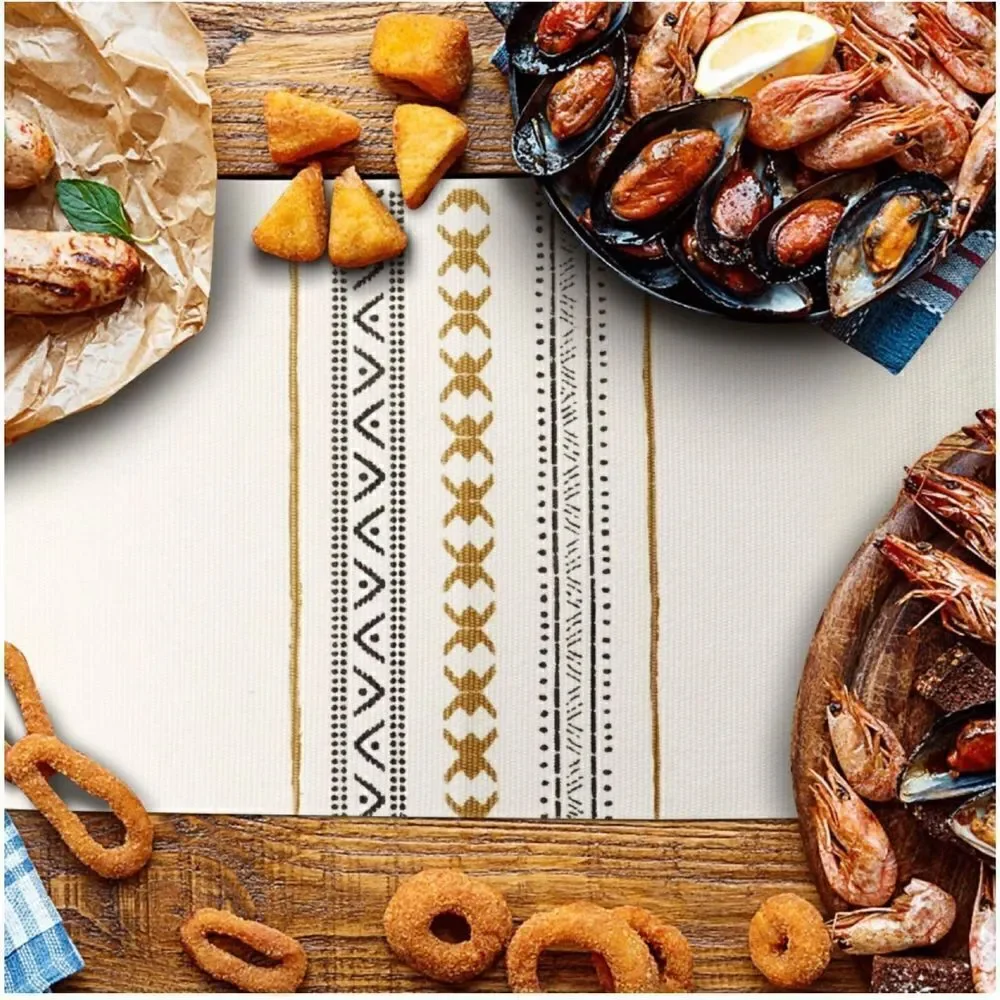 Cotton Woven Table Runner for Wedding Bridal Shower Party Dining